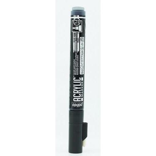 Pebeo, Marker, Acrylic Marker Dünn Rundspitze 1,2mm (Schwarz, 1.20 mm)