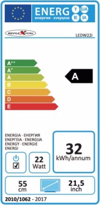Energie-Label Reflexion LEDW22i (22", LCD, Full HD)