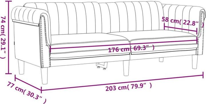 Produktbild vidaXL Sofa (3-Sitzer)