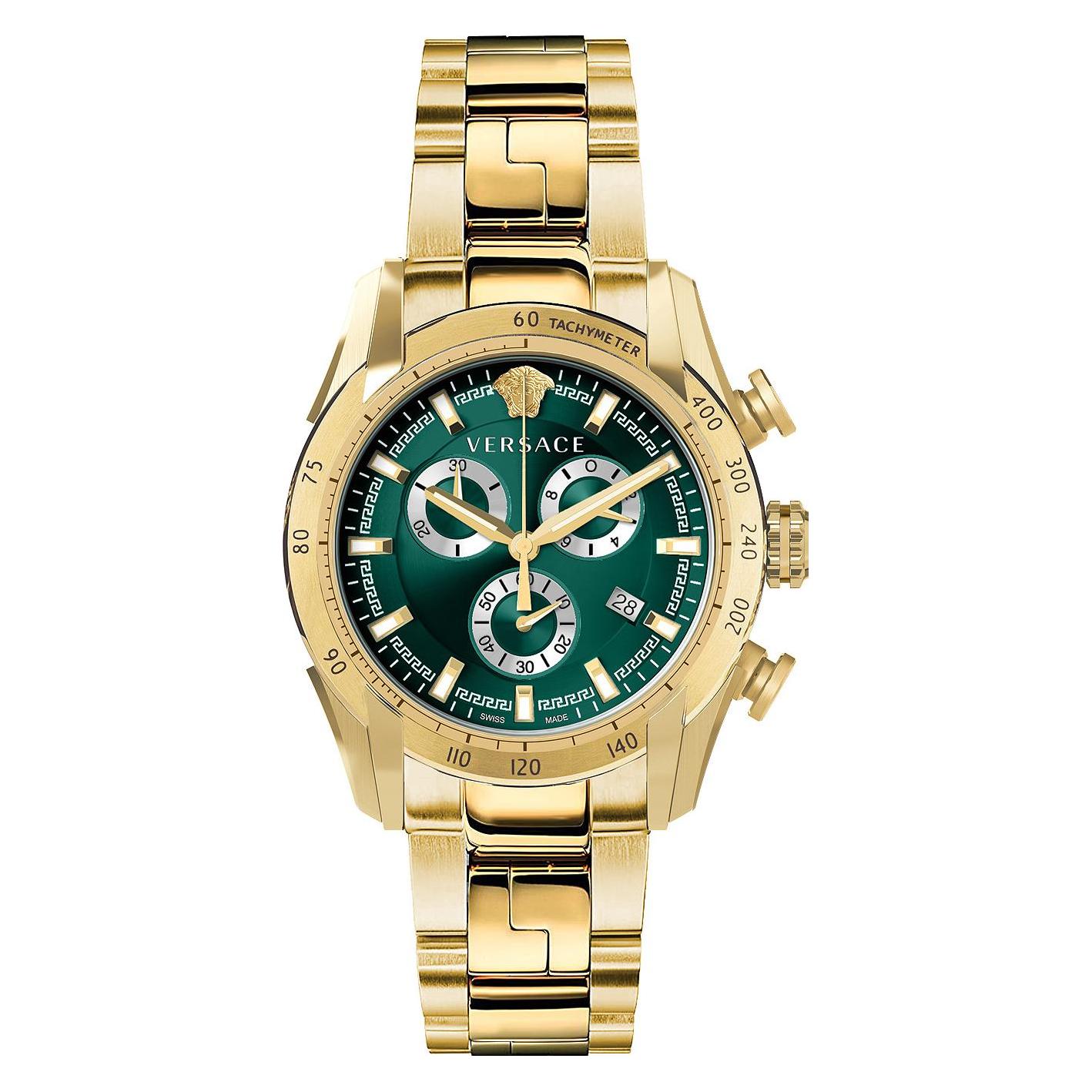 Versace, Horloge, VE2I00621, Goud, (Chronograaf, 44 mm)