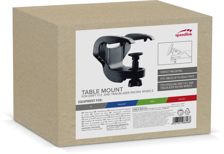 Produktbild Speedlink Table Mount for DRIFT O.Z and TRAILBLAZER Racing Wheel, black (PC, Switch, PS3, PS4)
