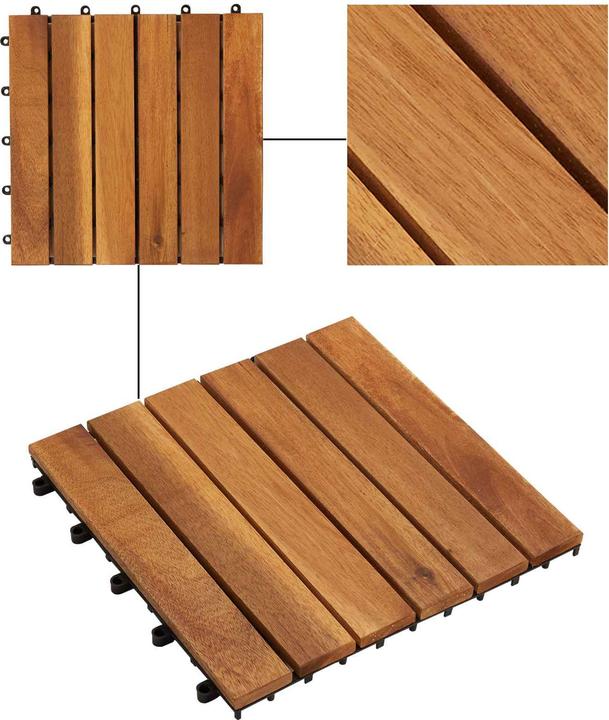 Produktbild vidaXL Terrassenfliese (30x, 30 x 30 cm)