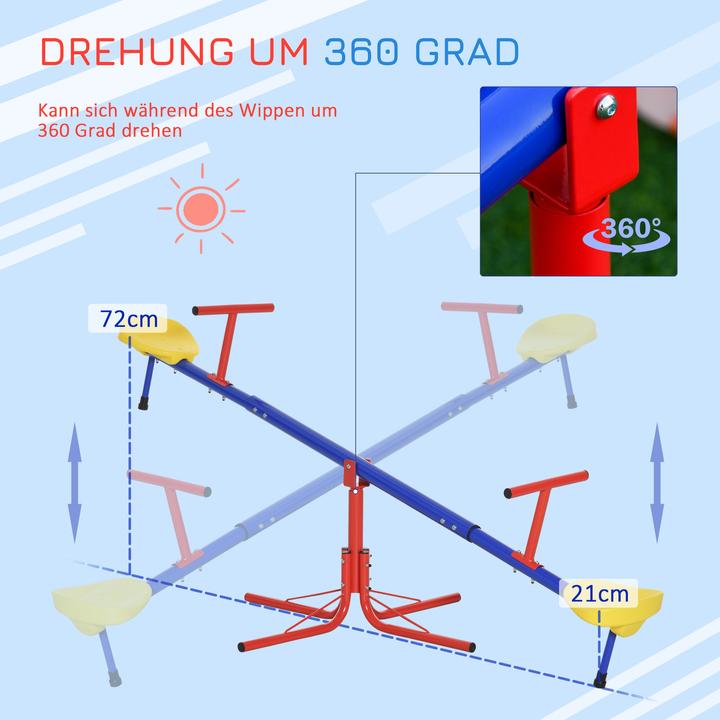 Produktbild Outsunny Kinderwippe mit 360° Drehfunktion