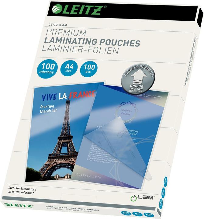 Produktbild Leitz iLAM Heisslaminierfolien Speed, A4 (A3, 100 Stück, 125 µm)