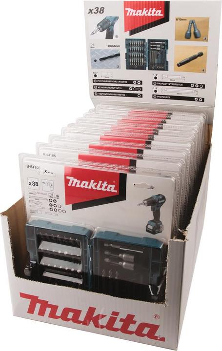 Actual product image Makita Drill and BitSet (Hexagon socket TX M20, Hexagon socket TX M27, Hexagon socket TX M30, Hexagon socket TX M10, Hexagon socket TX M15, Hexagon socket TX M25, Hexagon socket TX M40, Cross Phillips PH M1, Cross Phillips PH M2, Cross Pozidriv PZ M1, Cross Pozidriv PZ M2, Cross Phillips PH M3, Cross Pozidriv PZ M3)