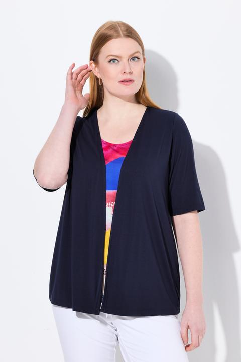 Actual product image Ulla Popken Layered Look 3/4 Sleeve Tee (46, 48)