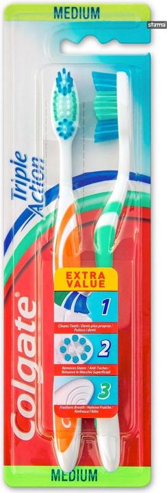 Immagine prodotto MGA Spazzolino da denti a tripla azione 2 pezzi medi (2 x)