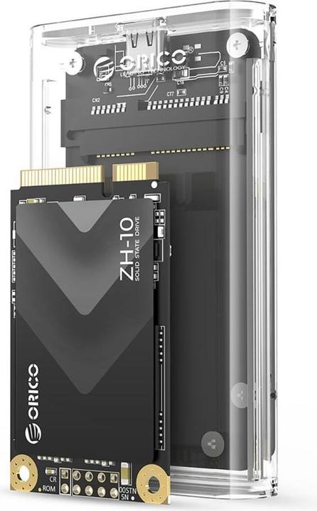 Actual product image Orico Other Computer Accessory TC10-MS MSATA USB-C 3.2 5Gb/s Disk Cartridge - Transparent (mSATA)