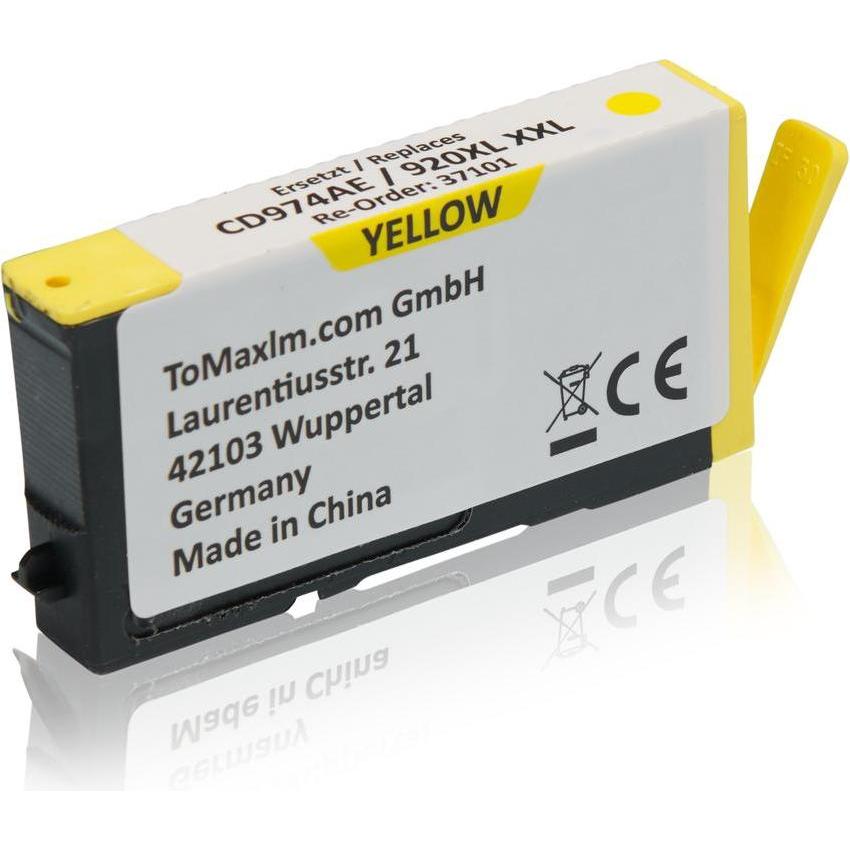Inkadoo, Druckerpatrone, Druckerpatronen kompatibel zu HP CD974AE / 920XL Tintenpatrone, gelb Gelb (Y)