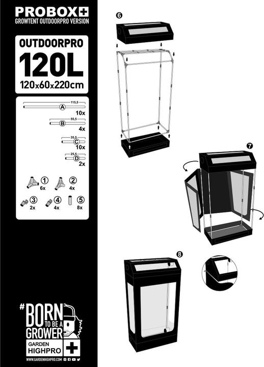 Actual product image Garden HighPro Garden High Pro Box Outdoorpro 120L