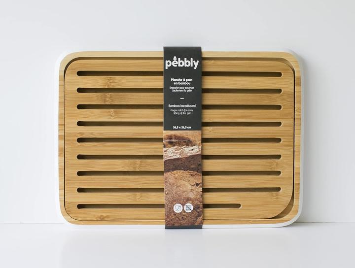 Actual product image Pebbly Bread cutting board, white, 25x35 cm