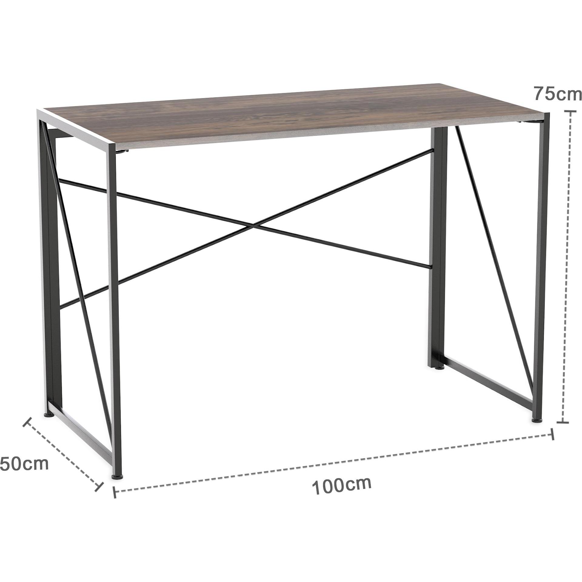 Thumbnail - Intirilife, Schreibtisch, Rustikaler Tisch (100 x 50 x 75 cm)