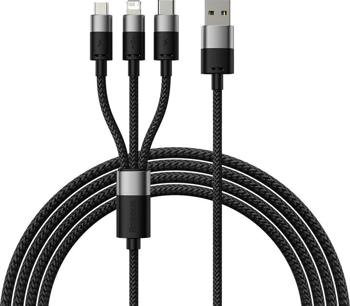 Baseus 3in1 charging cable (1.20 m, USB 3.2 Gen 1)