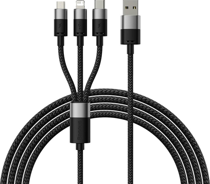 Baseus 3in1 Ladekabel (1.20 m, USB 3.2 Gen 1)