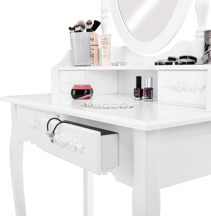 Produktbild tectake Schminktisch (40 x 40 x 143 cm)