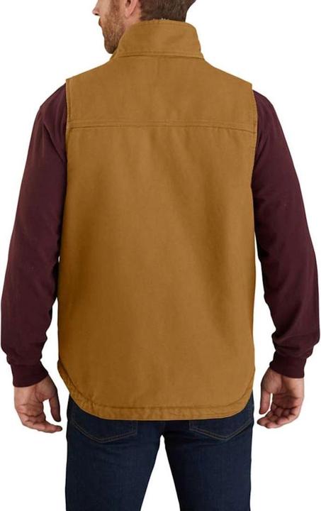 Actual product image Carhartt Washed Duck Lin.Mock Neck Vest ® Brown Size XXL (XXL)