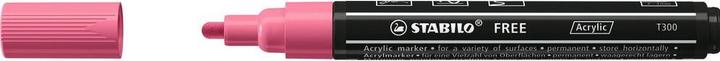 Produktbild STABILO Acrylmarker - FREE Acrylic - T300 Rundspitze 2-3mm - Einzelstift - taffy pink (1x)