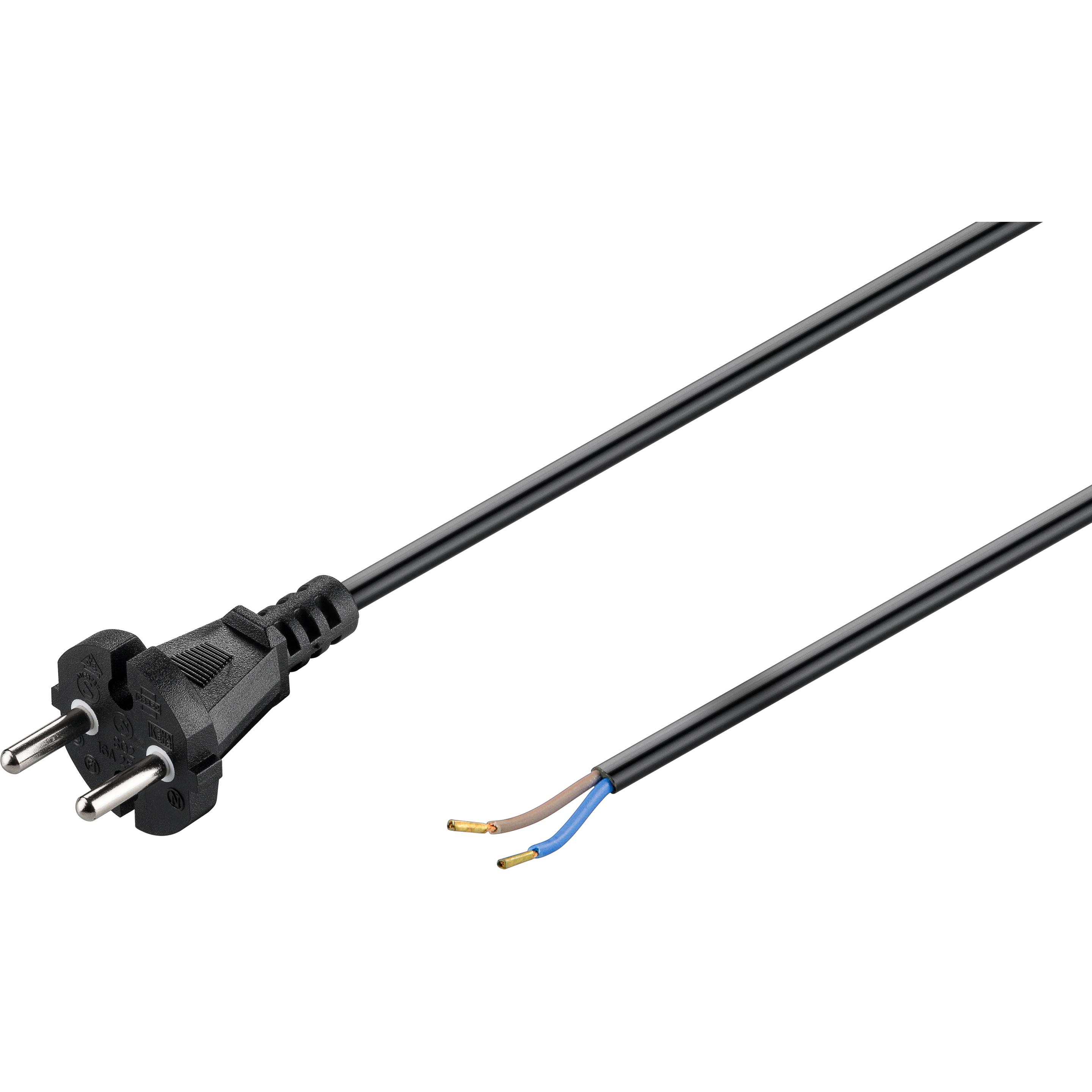 Goobay Universal Staubsauger-Anschlusskabel 10 m, Schwarz (10 m), Stromkabel