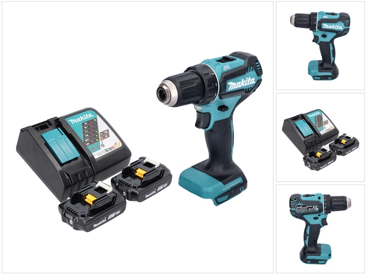 Produktbild Makita DDF 485 RA Akku Bohrschrauber 18 V 50 Nm Brushless + 2x Akku 2,0 Ah + Ladegerät (Akkubetrieb)