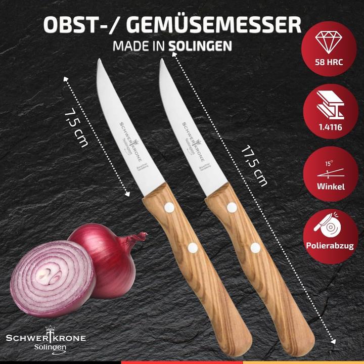 Produktbild Schwertkrone Obst- & Gemüse-Messerset (7.50 cm)