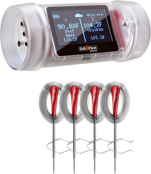 Immagine prodotto Grillfürst GrillEye MAX Edition incl. 4 sensori di temperatura IRIS Probe - Termometro barbecue