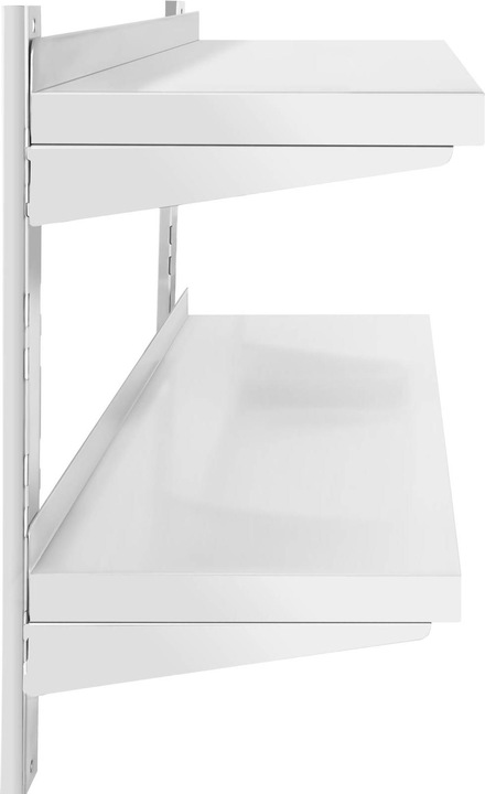 Produktbild Royal Catering Wandbord Doppel Wandregal Edelstahl Regal 2 Ablagen Hängeregal 120 x 40 cm (120 x 40 cm)