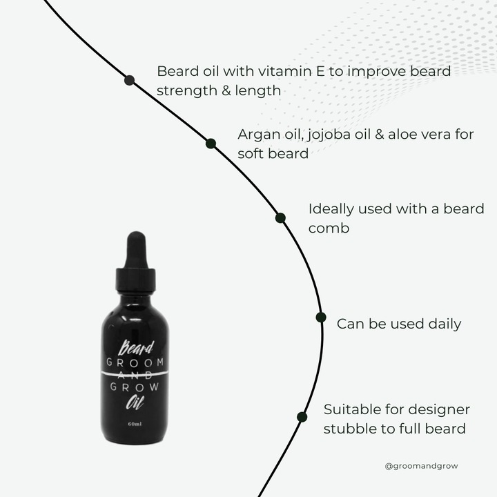 Actual product image Groom and Grow Beard oil (60 ml)