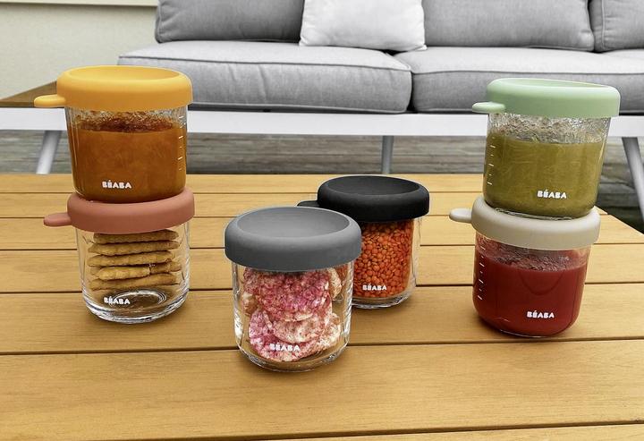 Actual product image Beaba Glass portions 6 pcs. 250ml (Sun mix)