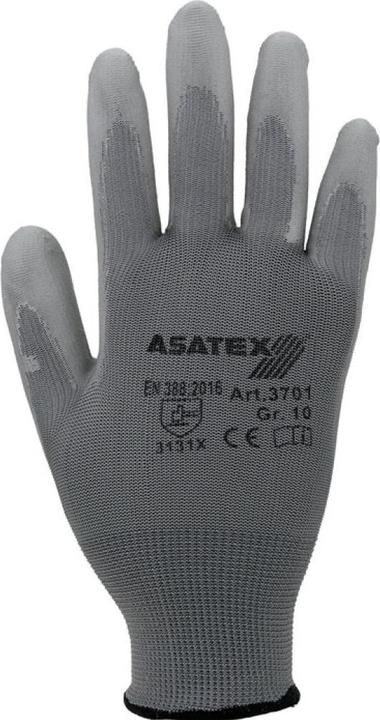 Produktbild Asatex Handschuhe Grösse 10 grau EN 388 PSA-Kategorie II (10)