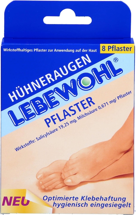 Actual product image Lebewohl Chicken eye pl. normal pl., 8 pcs. plasters (Foot plasters)