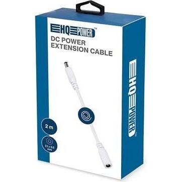 Thumbnail - HQ Power VERLÄNGERUNGSKABEL MIT DC-STECKER/-BUCHSE - 2 m - WEIss, PC Netzteil