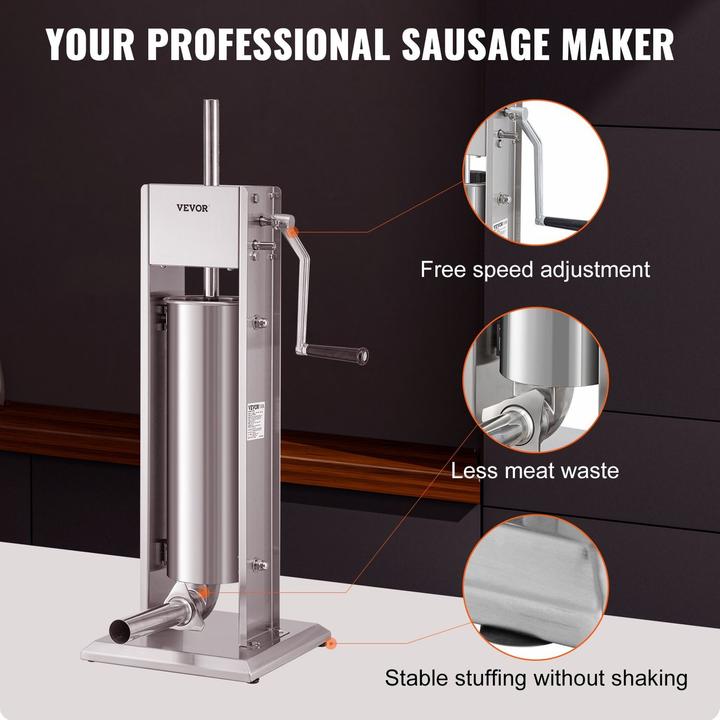 Image du produit Ich-zapfe Embossoir à saucisses, machine à embossage, presse à saucisses - 7L