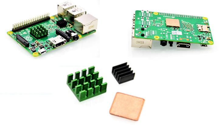 Actual product image Play-Zone Raspberry Pi (Pi2 Pi3) Cooler Heatsink Kit (Heatsink)