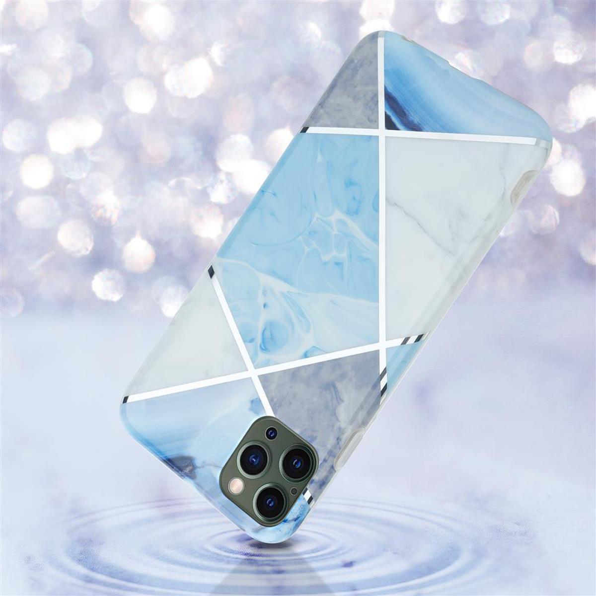 Thumbnail - Cadorabo IMD TPU Bunter Marmor Cover (Apple iPhone 12 Pro Max), Smartphone Hülle, Blau