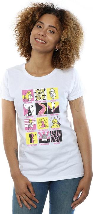 Actual product image Disney Womens/Ladies Tinkerbell Squares Cotton T-Shirt (XL)