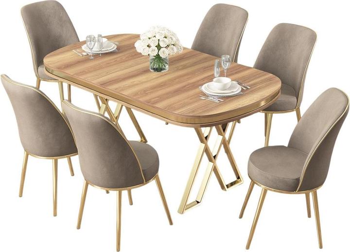 Cappuccino, Noyer clair, Or