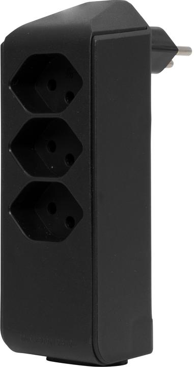 Produktbild Brennenstuhl cleverLINE Abzweigstecker 3+1 fach schwarz, drehbar bis 300° (ohne Aufhänger) *CH* (Typ 13, 4 x)
