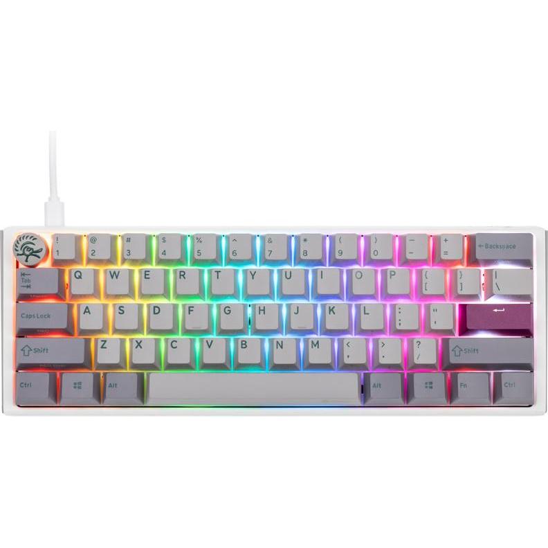 Thumbnail - Ducky One 3 Mist Grey Mini Gaming Tastatur, RGB LED - MX-Silent-Red (US) (US, Kabelgebunden), Tastatur, Grau