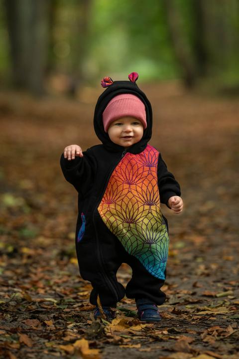 Produktbild Lennylamb Bear Romper - Rainbow Lotus (104)