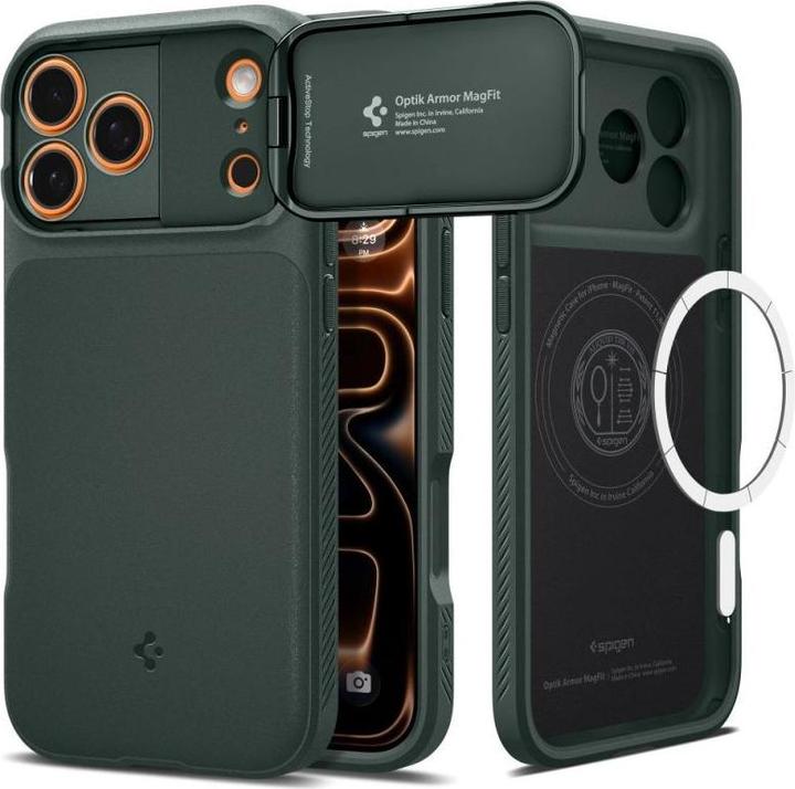 Actual product image Spigen - Optik Armor MagSafe - iPhone 17 Pro Max - Abyss Green (Apple iPhone 17 Pro Max)