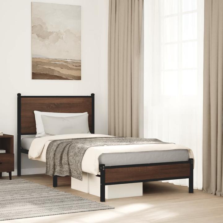 Actual product image vidaXL Bed frame with headboard (90 x 200 cm)