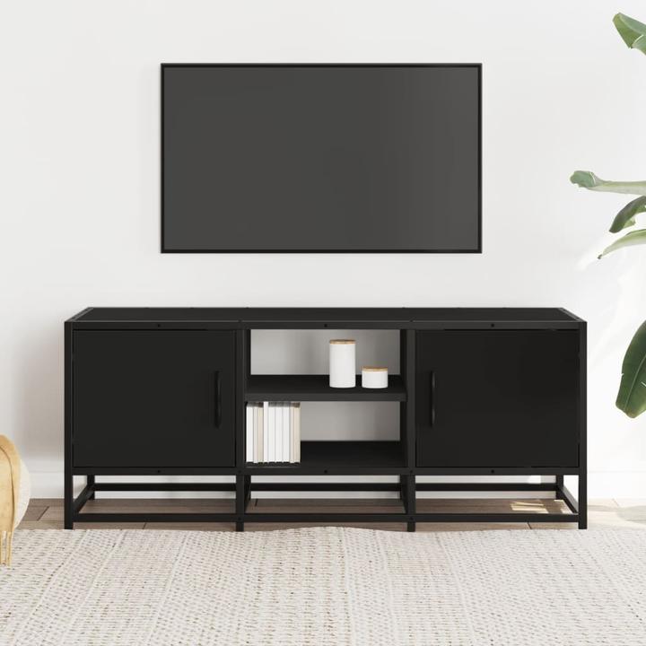 Actual product image vidaXL TV cabinet Lowboard TV cabinet TV table Wood-based material Metal (100 x 35 x 41 cm)
