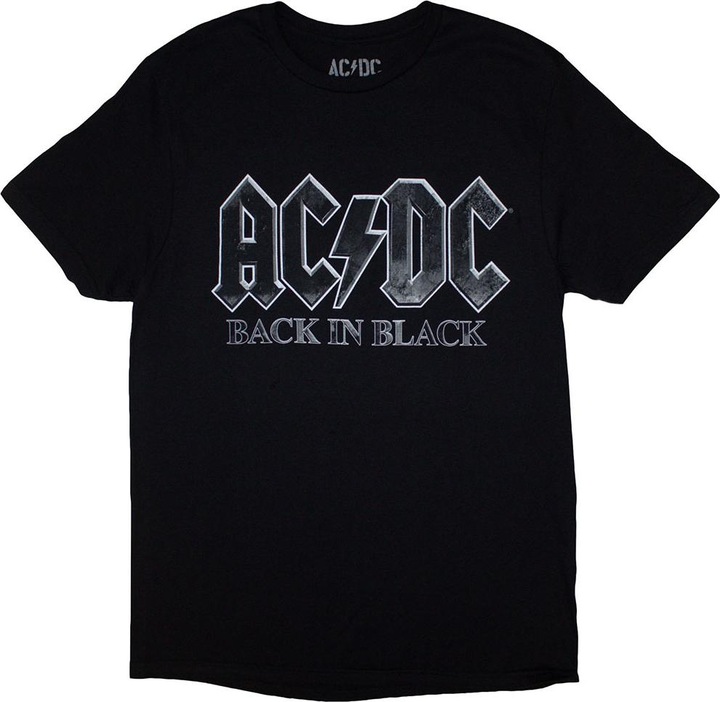 Actual product image AC/DC Unisex Adult Back In Black PWR-UP EU Tour '24 Back Print T-Shirt (S)
