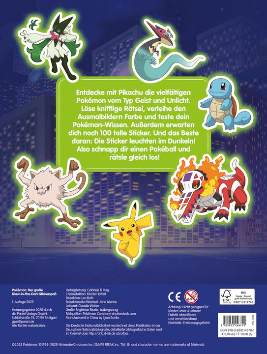 Produktbild Panini Pokémon: Der grosse Glow-in-the-Dark Stickerspass