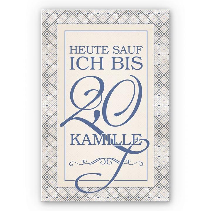 Actual product image Trenddeko Today I drink up to 2.0 camomile (70 x 100 cm)