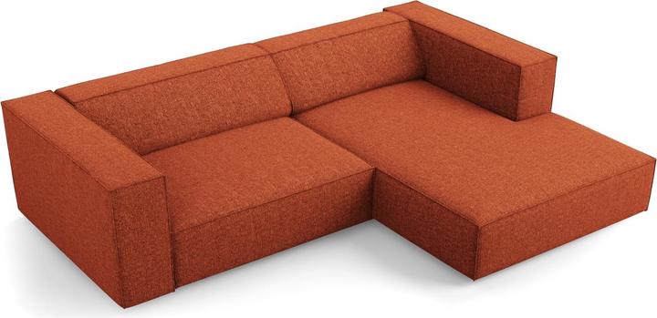 Actual product image Cosmopolitan Design Right Corner Sofa, "Arendal", 3 Seats, Terracotta, 224x166x70 Made in Europe (Corner sofa)