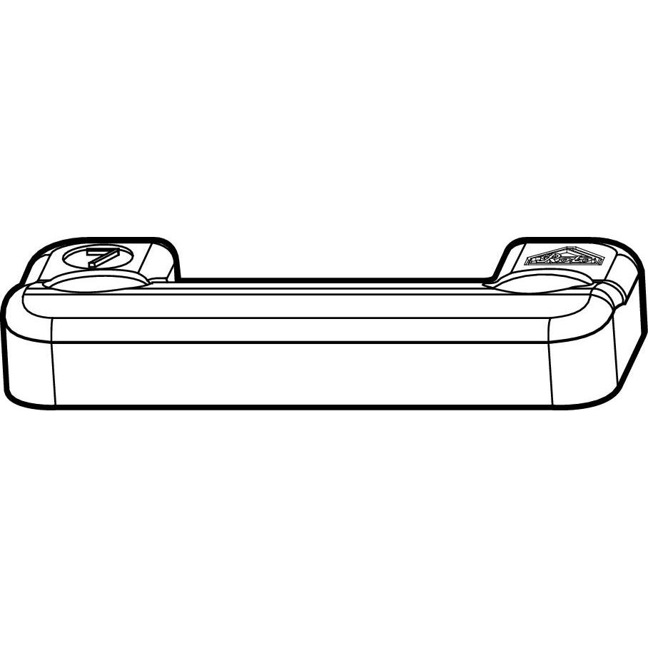 Roto, Türbeschlag + Scharnier, NT/NX Designo Rahmenteil für Mittelschliesser für Eurofalz 24mm, grau