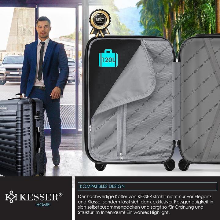 Produktbild Kesser Hartschalen-Reisekoffer-Set mit Kofferwaage (120 l)