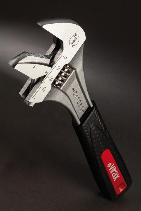 Actual product image Virax Roller Fork Wrench 8" with 2 in 1 Functional Jaw for Tubes and Nuts