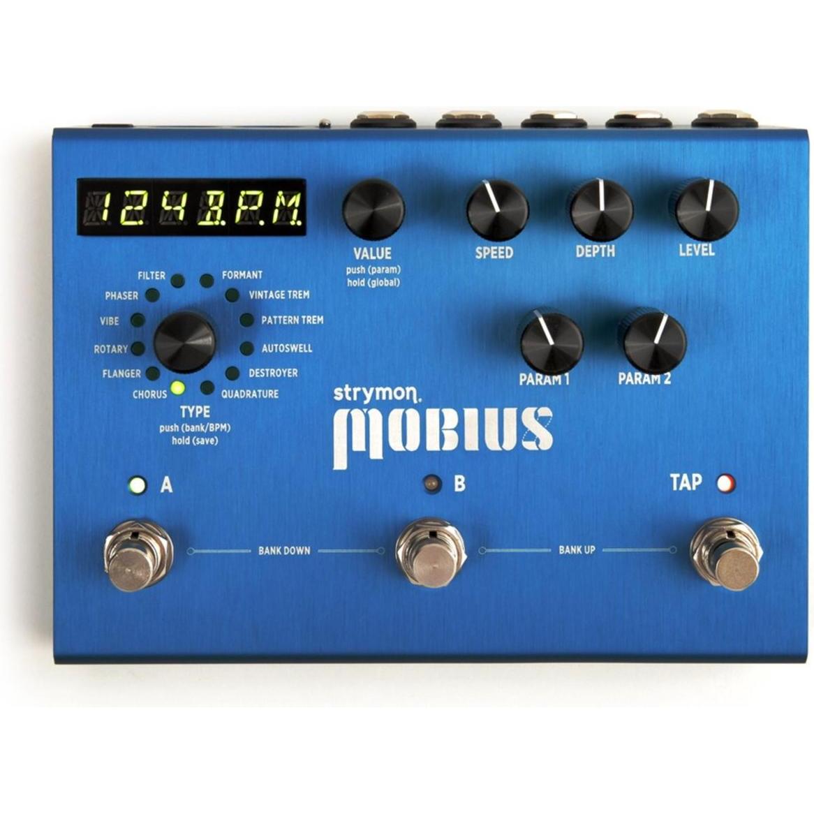 Strymon Mobius modulaatiopedaali (Chitarra), Pedale effetto, Blu